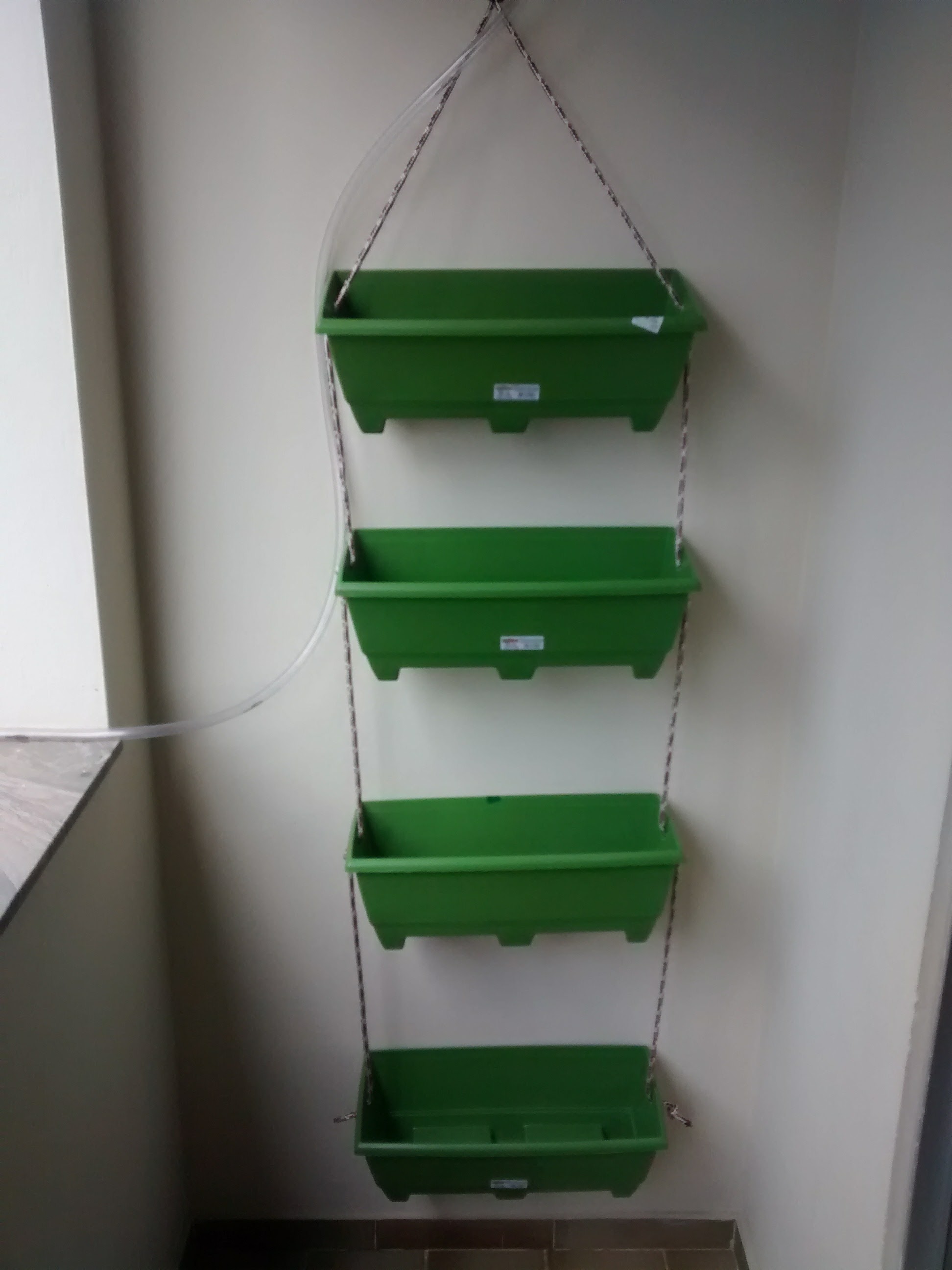 Vertical com garrafas pets